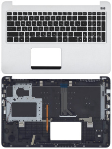 Топкейс для Asus K501L, K501LB, K501LX, K501U серебристый