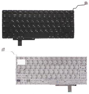 Клавиатура для ноутбука Macbook A1297 черная, большой Enter
