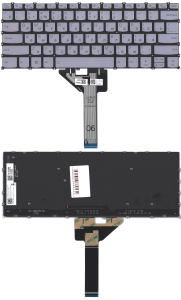 Клавиатура для ноутбука Lenovo Yoga Slim 6 14IAP8 серебристая