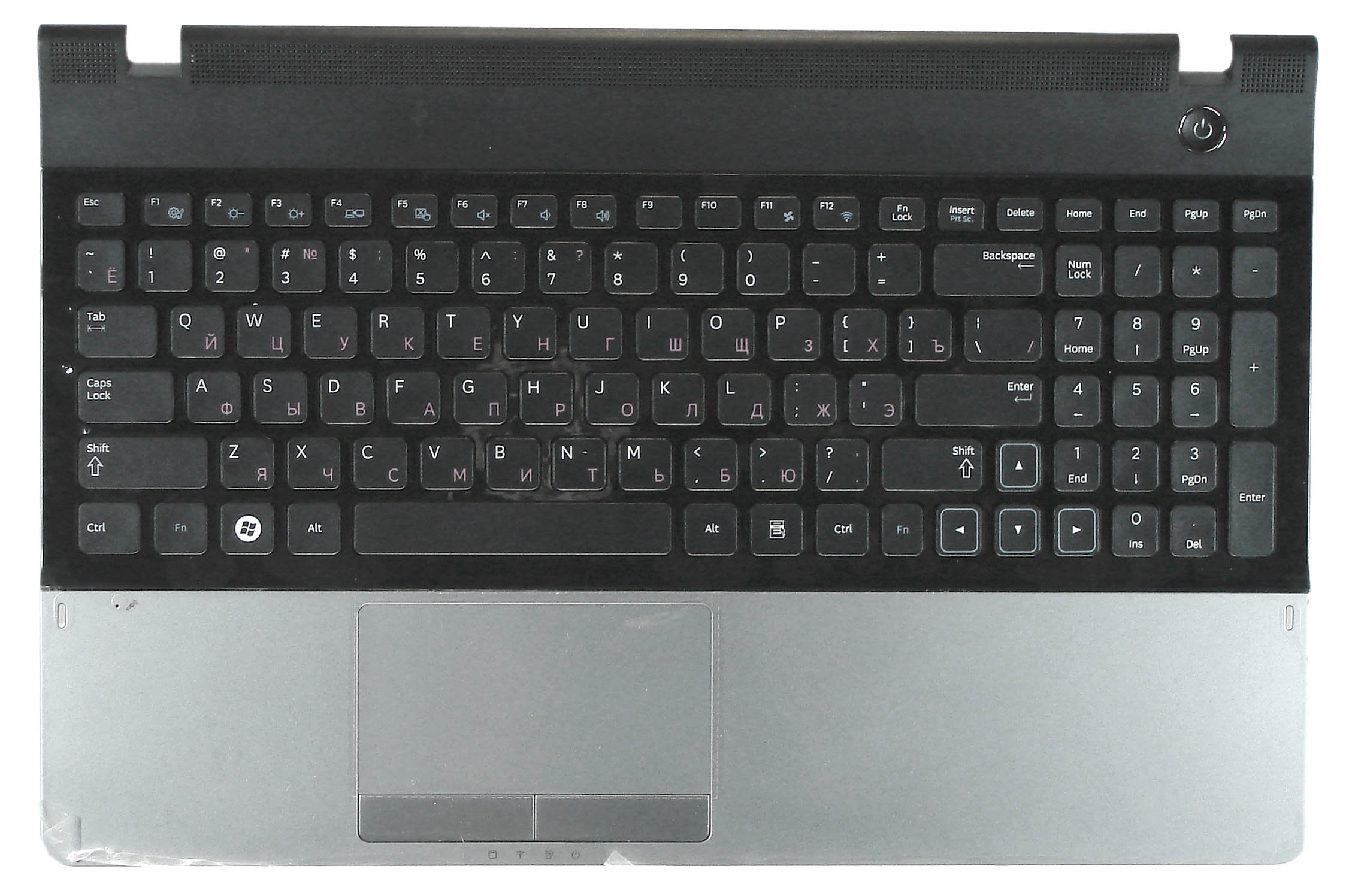 003811_Klaviatura_dlya_noutbuka_Samsung_300E5A_chernaya_top_panel_serebristaya_4860