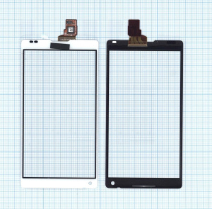 Сенсорное стекло (тачскрин) для Sony Xperia ZL (C6503) белое