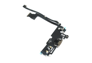 Шлейф с разъемом зарядки и микрофоном для Apple iPhone 12 Pro Max, золотистый