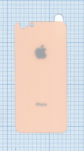 Защитное заднее стекло для iPhone 6/6S золотое