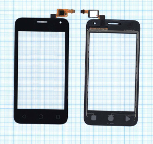 Сенсорное стекло (тачскрин) для Alcatel One Touch Pixi First 4024D черное