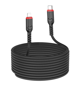 Кабель USB-C HOCO X59 Victory Type-C-Lightning, 27W, 3м, черный