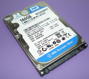 Жесткий диск WD Scorpio Blue 2.5", 160GB, SATA II