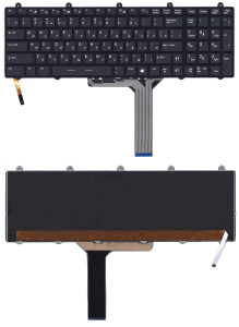 Клавиатура для ноутбука MSI GE60 GE70 GT70 черная с рамкой и подсветкой 7 цветов