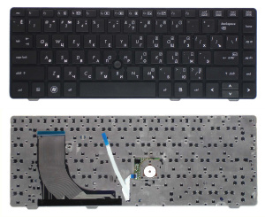 Клавиатура для ноутбука HP ProBook 6360b черная с рамкой