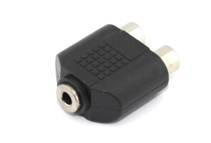 Переходник с RCA (тюльпан) 2 канала мама на miniJack