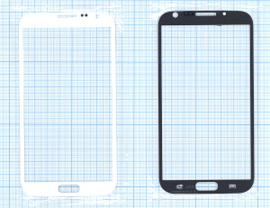 Стекло для Samsung Galaxy Note II GT-N7100 белое