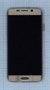 Дисплей для Samsung Galaxy S6 Edge SM-G925F золотистый с рамкой