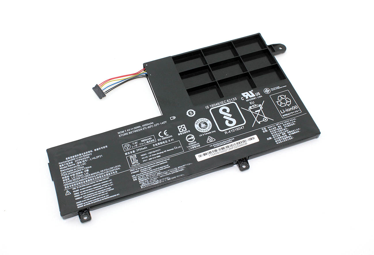 Аккумуляторная батарея для ноутбука Lenovo K41-70 (L14M4P21) 7.4V 8100mAh