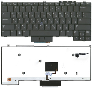 Клавиатура для ноутбука Dell Latitude E4300 черная с подсветкой