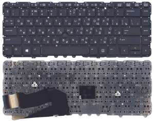 Клавиатура для ноутбука HP EliteBook 840 G1 G2 черная без рамки с указателем