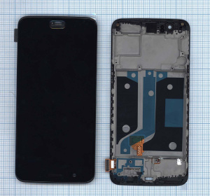 Дисплей для OnePlus 5 черный с рамкой