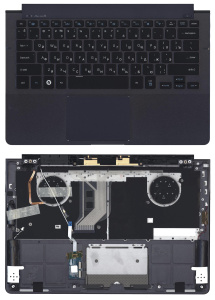 Топкейс для Samsung NP900X3C черный с подсветкой