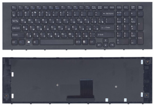 Клавиатура для ноутбука Sony Vaio VPC-EC черная с рамкой