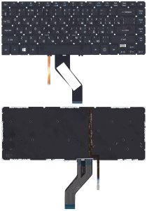 Клавиатура для ноутбука Acer Aspire V5-473G черная с подсветкой