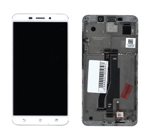 Модуль (матрица + тачскрин) для Asus ZenFone 3 Laser ZC551KL белый с рамкой Б/У