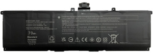 Аккумуляторная батарея для ноутбука Dell XPS 14 9440 (GT83D) 11.7V 70Wh