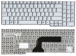 Клавиатура для ноутбука Asus M50 M70 X70 X71 G50 серебристая