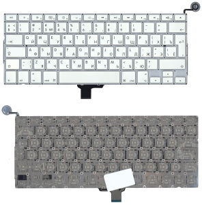 Клавиатура для ноутбука MacBook A1342 2009/2010 белая 13,3" большой Enter