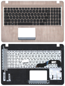 Топкейс для Asus X540MB золотистый англ.раскладка