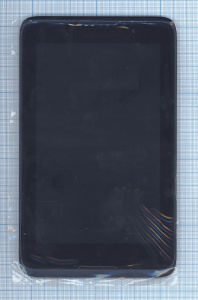 Модуль (матрица + тачскрин) для Lenovo A7-50 A3500 черный с синей  рамкой
