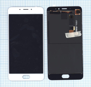 Дисплей для Meizu M3e белый