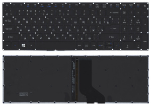 Клавиатура для ноутбука Acer Aspire 7 A717-72 черная с подсветкой