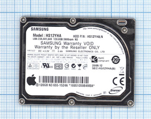 Жесткий диск 1.8" ZIF для Samsung HS12YHA 120Гб, PATA-ZIF