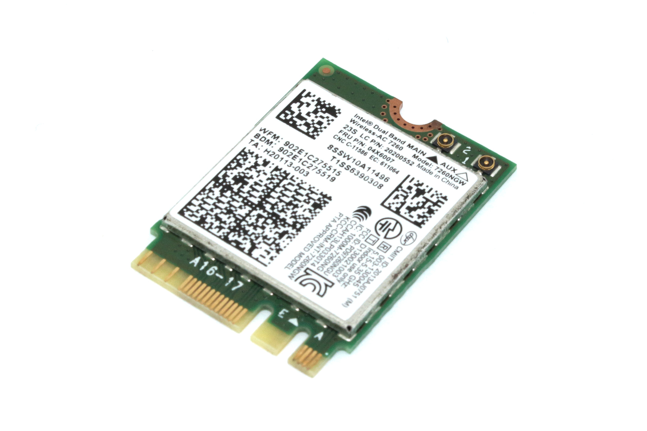 Wi-Fi адаптер + Bluetooth Intel AC 7260NGW WiFi 04X6007 20200552
