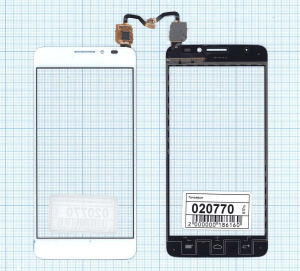 Сенсорное стекло (тачскрин) для Alcatel One Touch Idol X+ 6043D белое