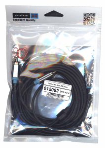 Кабель Vention 3.5 Jack-2RCA 5m черный