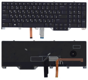 Клавиатура для ноутбука Dell Alienware 17 R4 черная с подсветкой