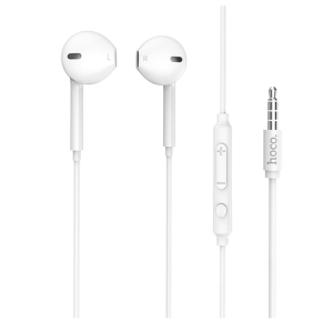 Проводные наушники HOCO M55 Memory, Jack 3.5mm, 1.2 м, белый