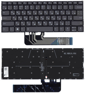 Клавиатура для ноутбука Lenovo Yoga 530-14ARR 530-14IKB черная с подсветкой