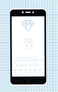 Защитное стекло "Полное покрытие" для Xiaomi Redmi Go черное