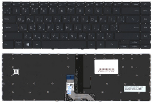 Клавиатура для ноутбука Asus ZenBook 14 UX425 черная с подсветкой