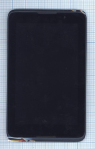 Дисплей для Lenovo A7-50 A3500 черный с серой рамкой