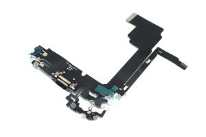 Шлейф с разъемом зарядки и микрофоном для iPhone 15 Pro Max (A3106), черный