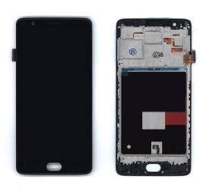 Дисплей для OnePlus 3T (TFT) в сборе с тачскрином и рамкой черный