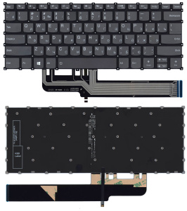 Клавиатура для ноутбука Lenovo XIAOXIN Air-14 2019 540S-14 черная с подсветкой
