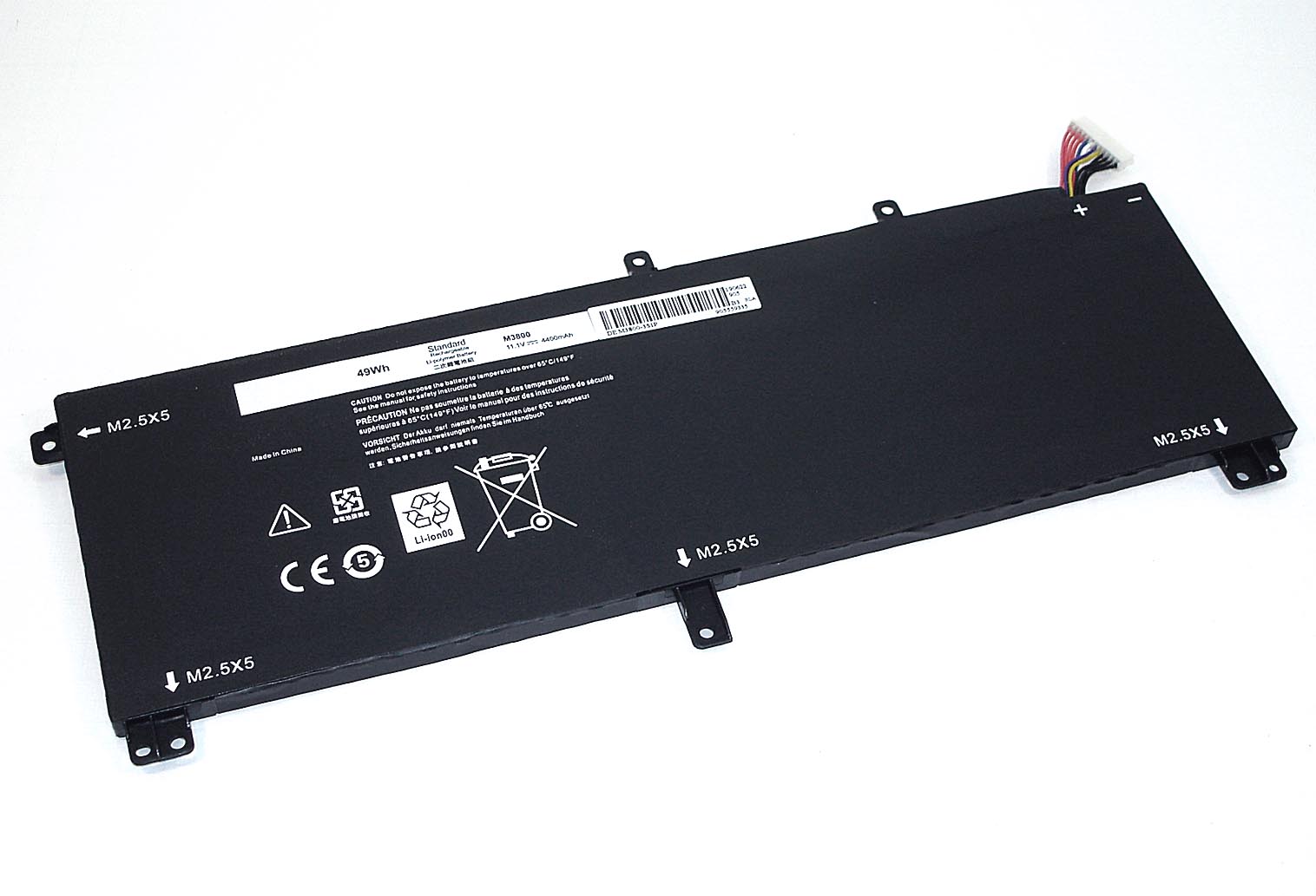 Аккумуляторная батарея для ноутбука Dell M3800-3S1P 11.1V 4400mAh черная OEM