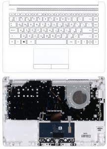 Топкейс для HP 14-CK 14-CM белый