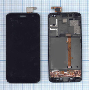 Дисплей для Alcatel Idol Mini 6012X черный с рамкой