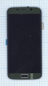 Дисплей для Samsung Galaxy S6 Edge SM-G925F зеленый с рамкой
