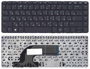 Клавиатура для ноутбука HP ProBook 440 441 445 446 черная без рамки