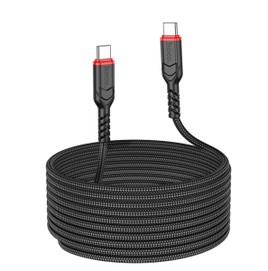 Кабель USB-C HOCO X59 Victory Type-C-Type-C, 3A, 60W, 3м, черный