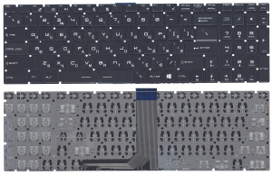 Клавиатура для ноутбука MSI GT72 GS60 GS70 GP62 GL72 GE72 черная с белой подсветкой